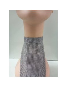 Pañuelo traqueotomía marrón con estampado