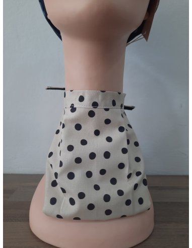 Pañuelo traqueotomía nude y negro