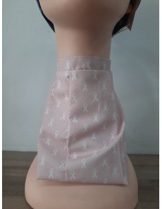 Pañuelo traqueotomía rosa claro