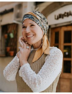 Pañuelo oncológico Doris print