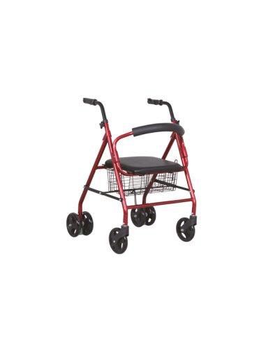 Andador de 6 ruedas freno por presión