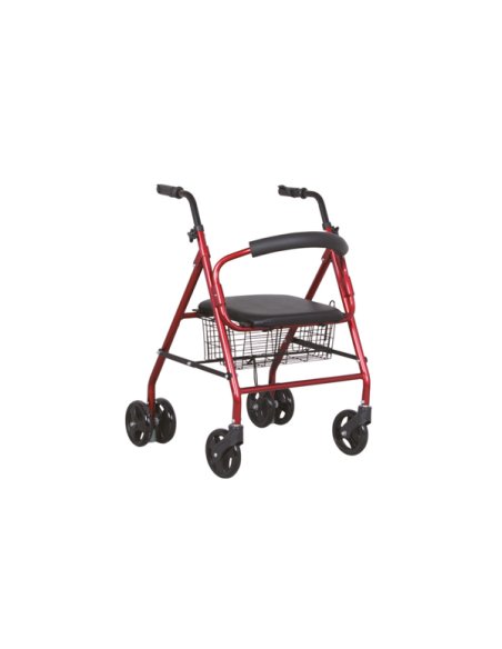 Andador de 6 ruedas freno por presión