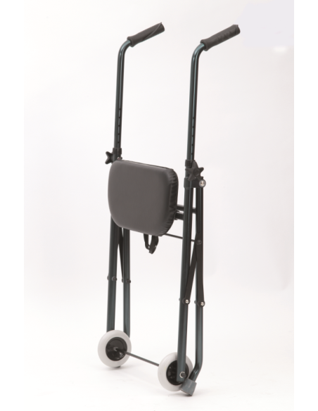 Andador de dos ruedas de aluminio