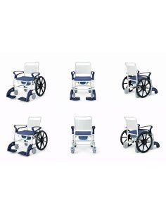 Silla de ducha con inodoro autopropulsable