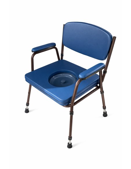 Silla con inodoro tapizada