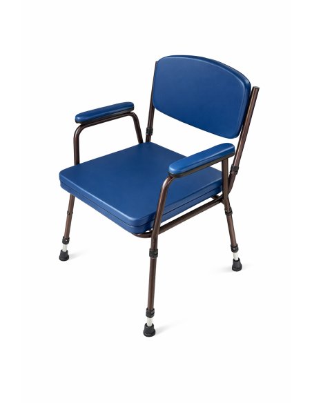 Silla con inodoro tapizada