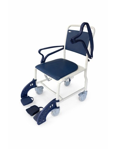 Silla de ducha e inodoro con ruedas