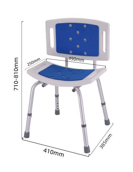 Taburete con respaldo antideslizante