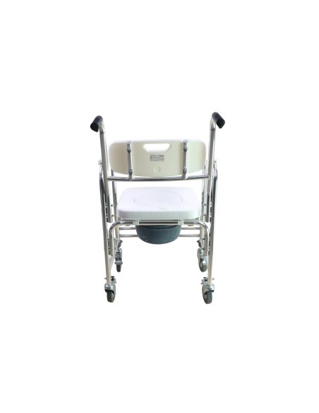 Silla de baño con ruedas y cubeta