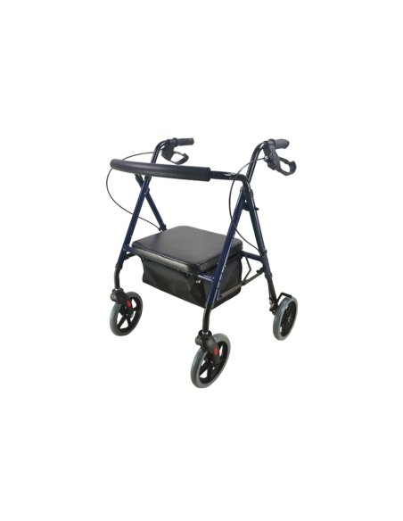 Andador de 4 ruedas de aluminio freno maneta