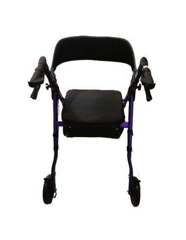 Andador morado regulable en altura freno maneta