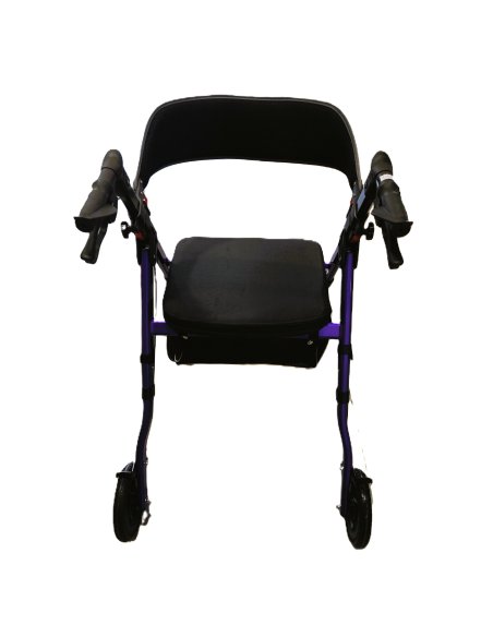 Andador morado regulable en altura freno maneta