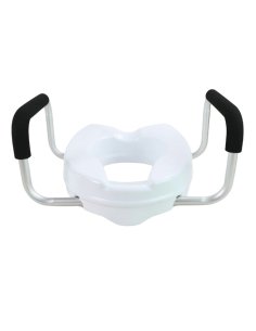 Alza wc con apoyabrazos acolchados