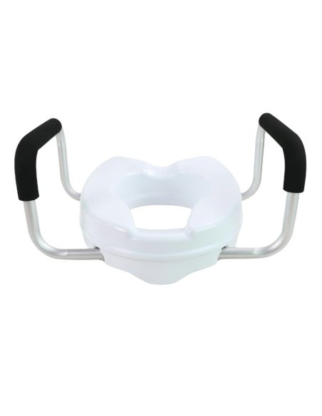 Alza wc con apoyabrazos acolchados